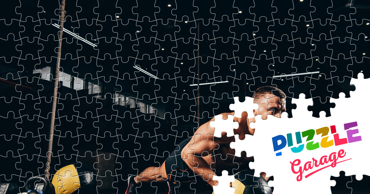 Athlete doing pushups Jigsaw Puzzle (Sport, Fitness) Puzzle Garage