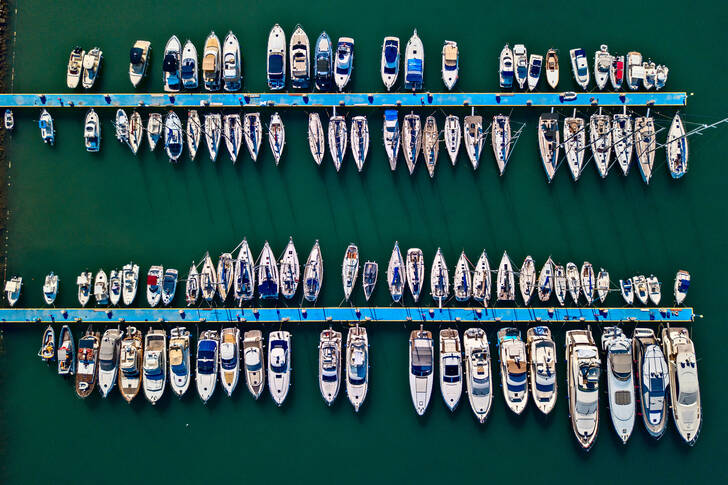 Boats in the port of Tropea