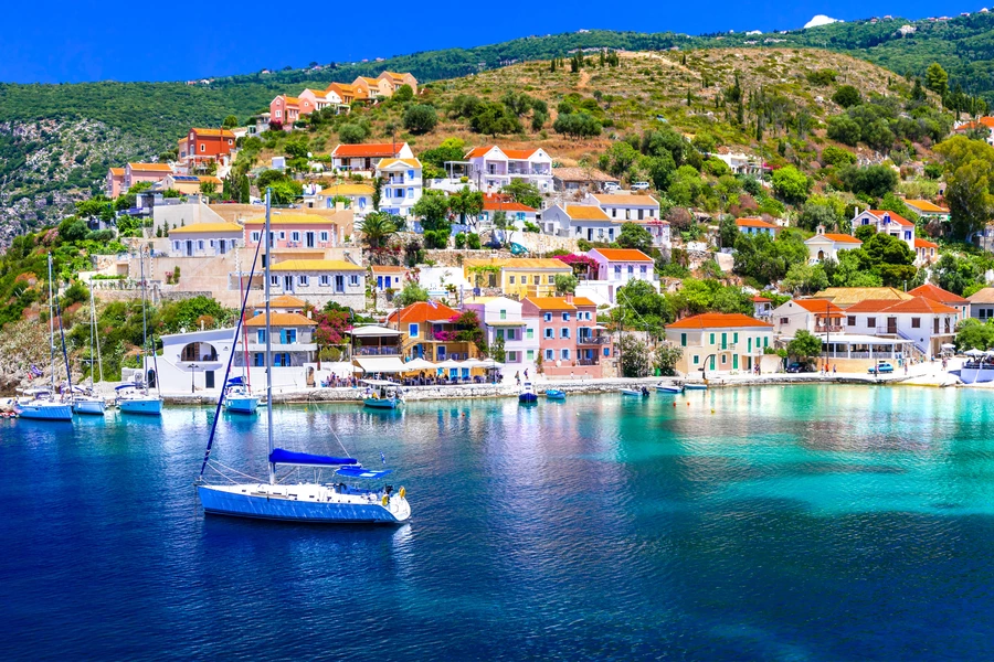 Village d'Assos sur l'île de Céphalonie