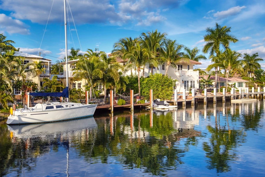 Waterkant in Fort Lauderdale