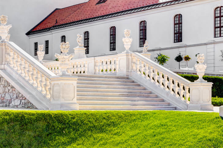 Escalera en el castillo de Bratislava