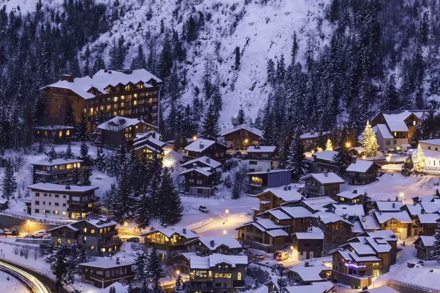 Courchevel w nocy