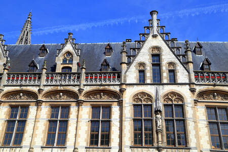 Facade of an old building in Ghent