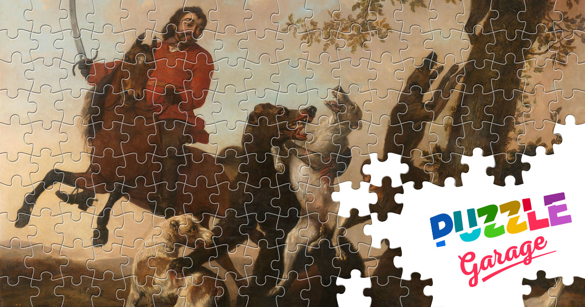 Paulus Potter Bear Hunt Jigsaw Puzzle (Art, Masterpieces) Puzzle Garage