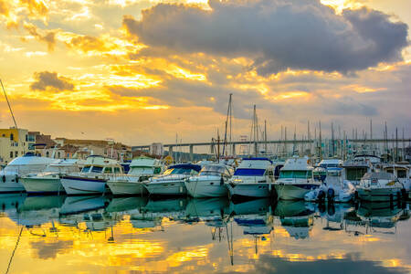 Boten aan de steiger in Martigues