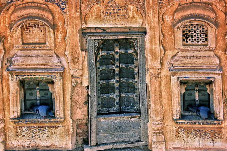 Facade of a historic Indian house