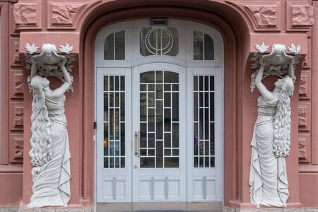 Fachada de una casa en Kiev