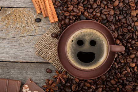 Eine Tasse schwarzer Kaffee