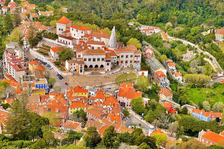 Vedere a Palatului Național din Sintra