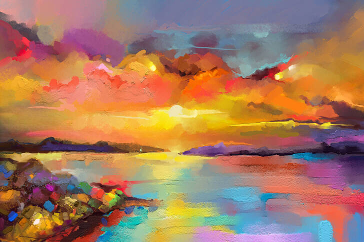 منظر بحري تجريدي