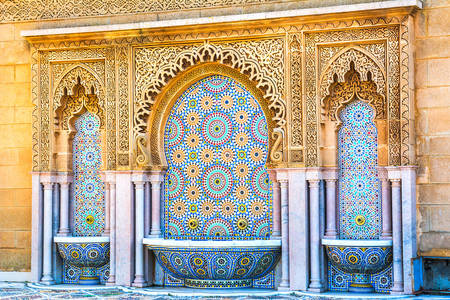 Fountain in the Mausoleum of Mohammed V in Rabat