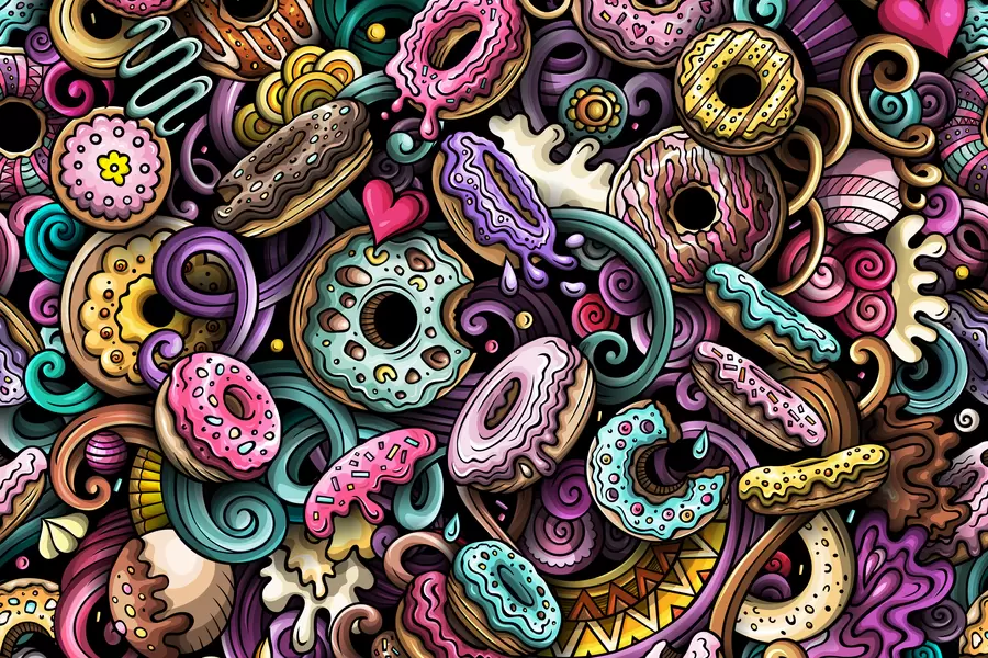 Kleurrijke donuts