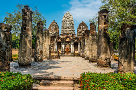 Temple de Wat Si-Sawai dans la ville de Sukhothai