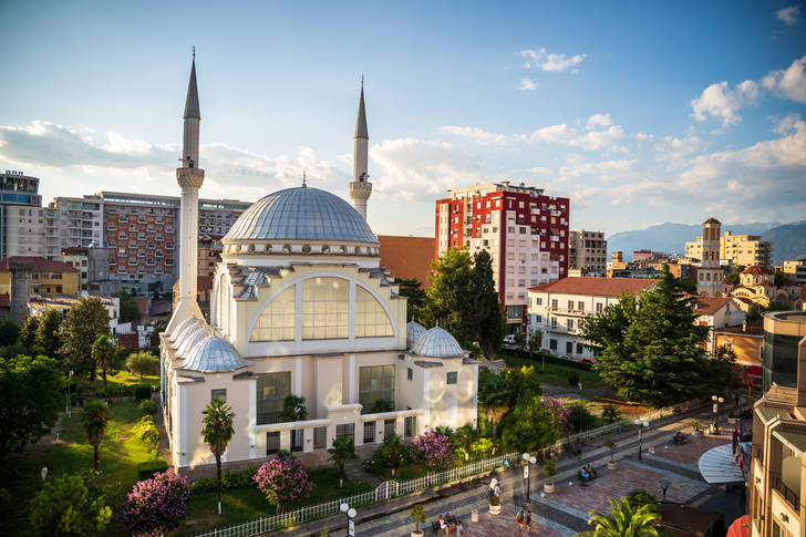 View of the Ebu Becker Mosque