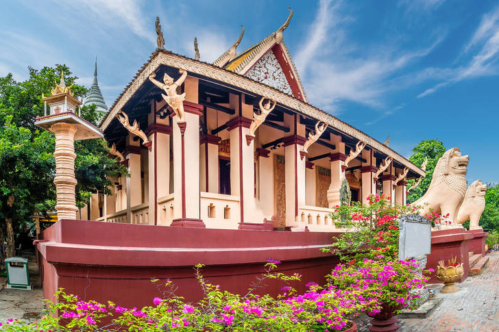 The main temple of Wat Phnom in Phnom Penh