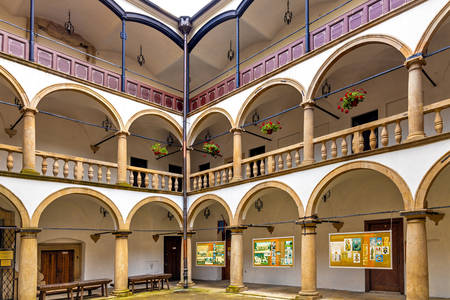 Arcade courtyard of the Old ywiecki castle