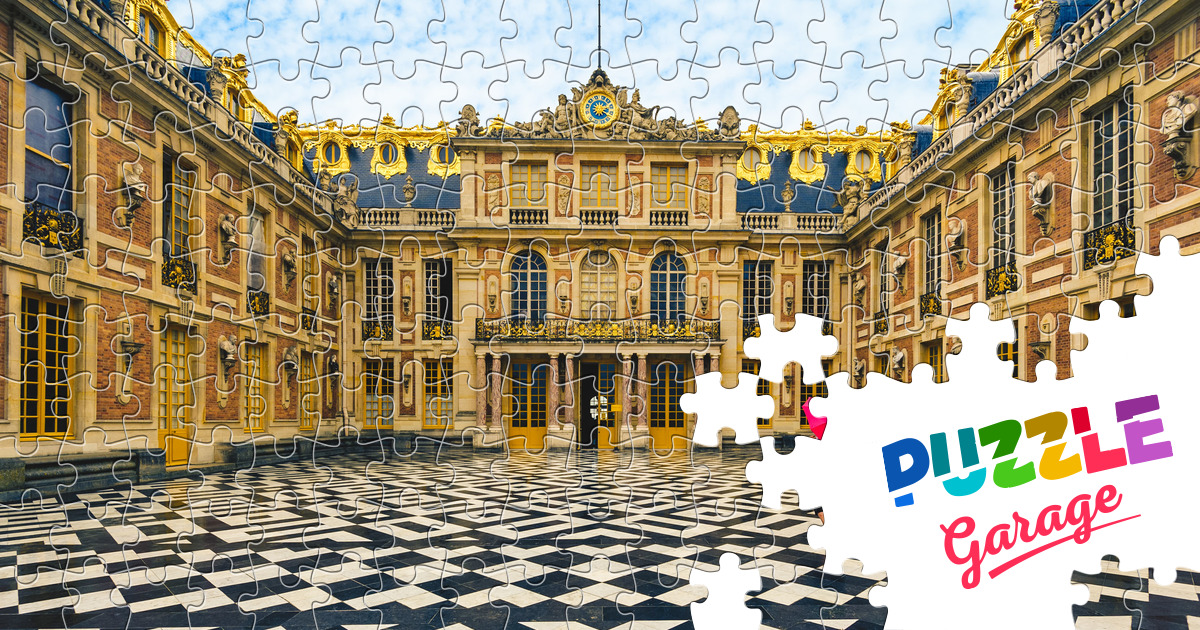 The marble courtyard of the Palace of Versailles Jigsaw Puzzle