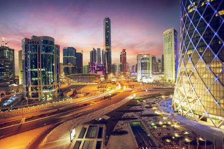Área de West Bay em Doha