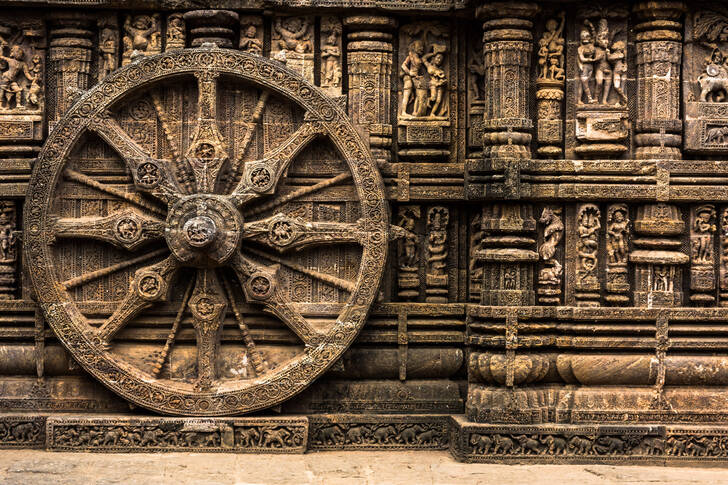 Stone wheel at Konark Sun Temple