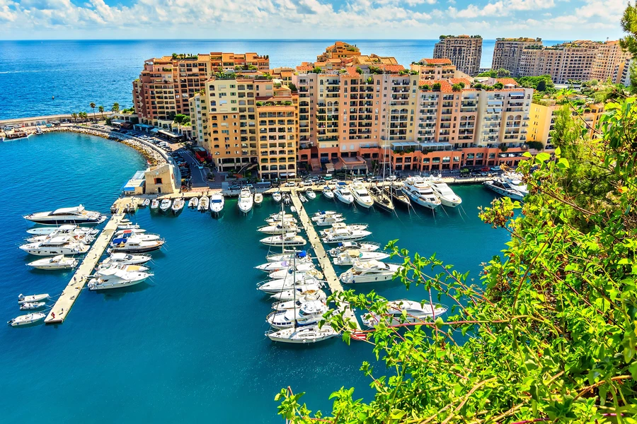 Jachten in de haven van Monte Carlo