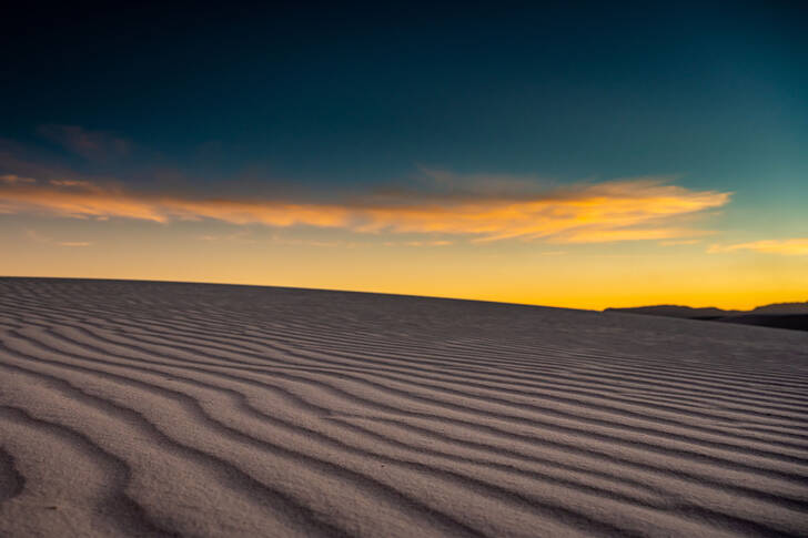 Песчаные дюны в Уайт-Сандс