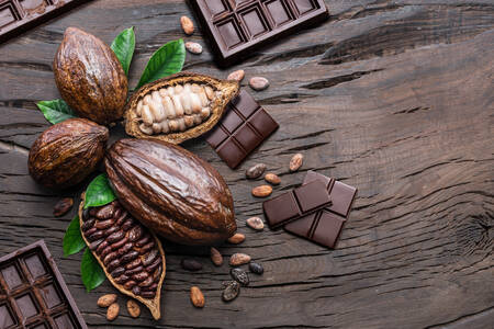 Kakao çekirdekleri ve çikolata