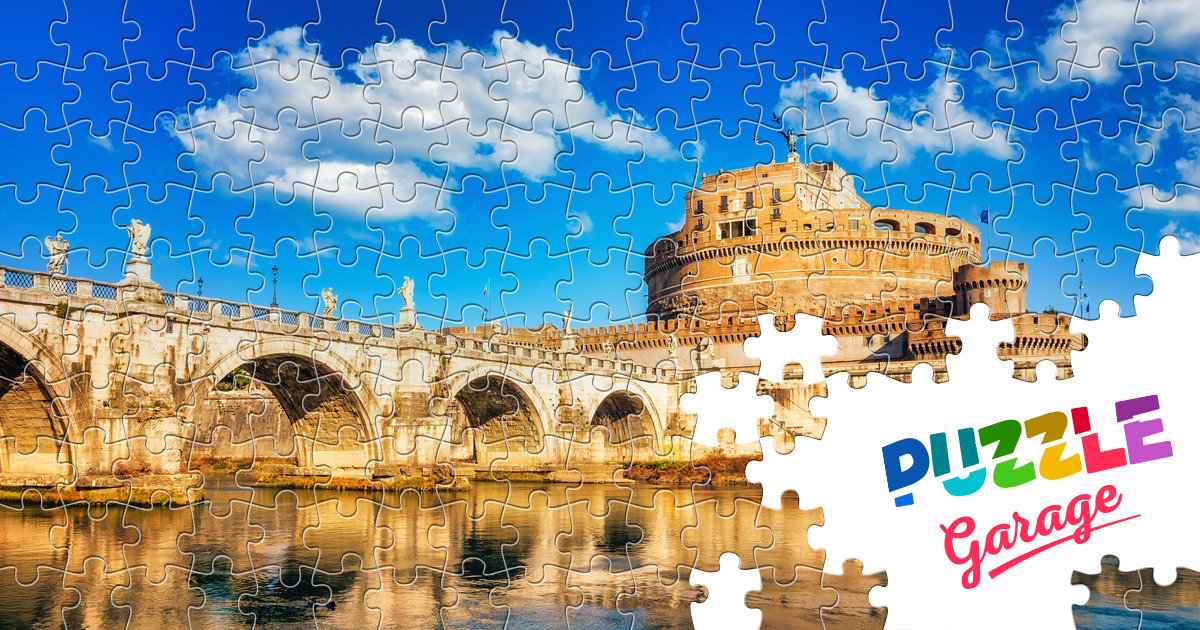 View of the bridge and Castel Sant'Angelo Jigsaw Puzzle (Countries