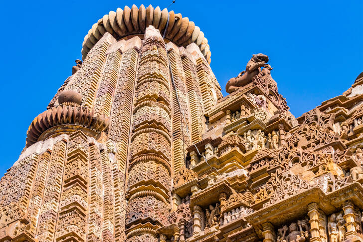 Khajuraho faragott temploma