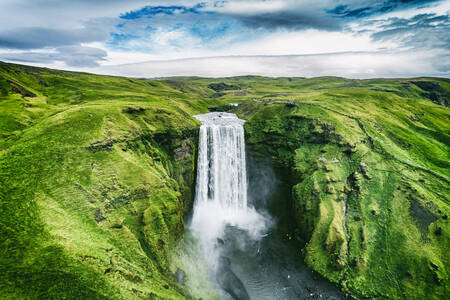 Skogafoss vízesés, Izland