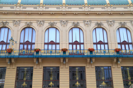 Façade d'une maison à Prague