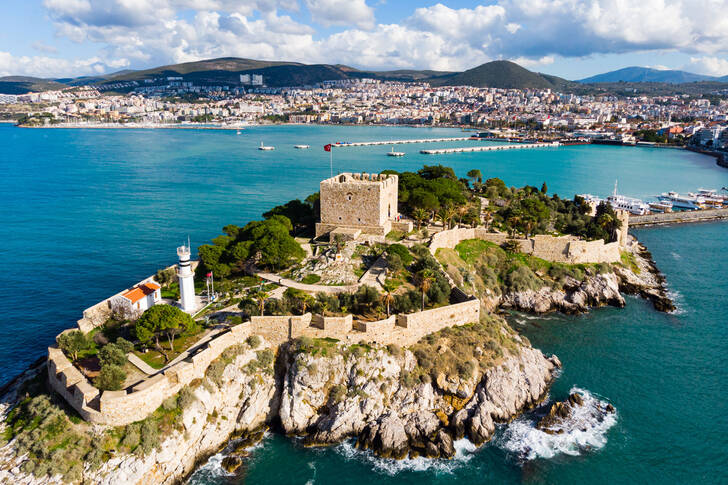 View of the Guvercinada Castle