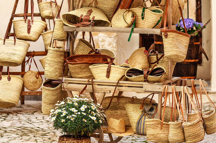 Straw bags in Palma