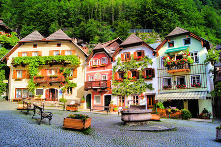 Alun-alun di Hallstatt, Austria