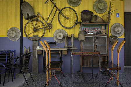 Vintage shop with retro items