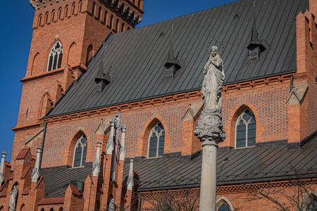 Facaden på katedralen i Tarnow