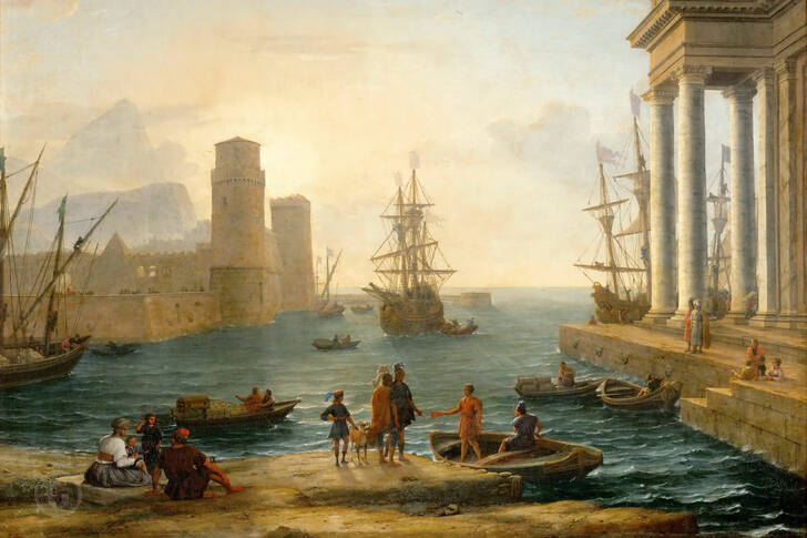 Claude Lorrain: Odysseus' Departure from the Land of the Phaeacians