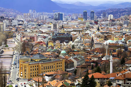 Panorama över Sarajevo