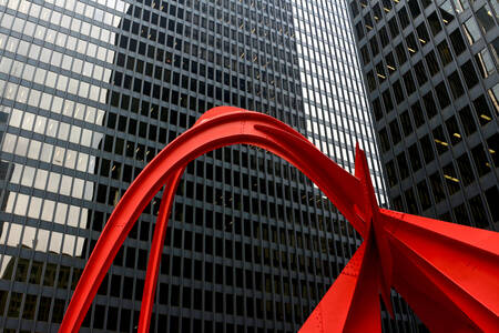 Sculpture "Flamingo" in Chicago