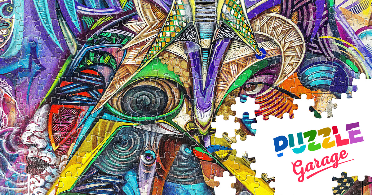 Haffian abstraction Jigsaw Puzzle (Art, Graffiti) Puzzle Garage