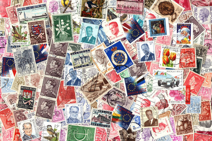 Belgium postage stamps collection