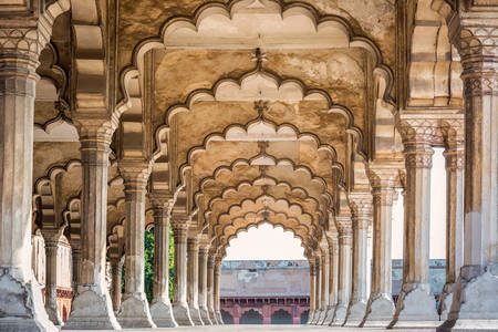 Arches in Fort Agra
