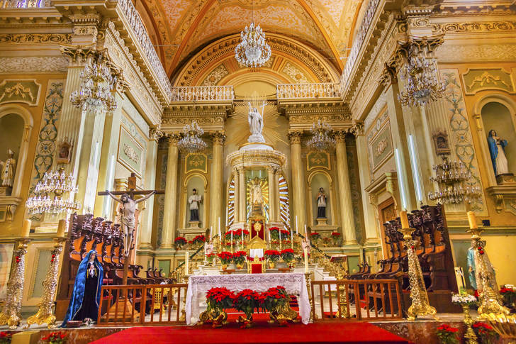 Altar na Basílica de Nossa Senhora de Guanajuato