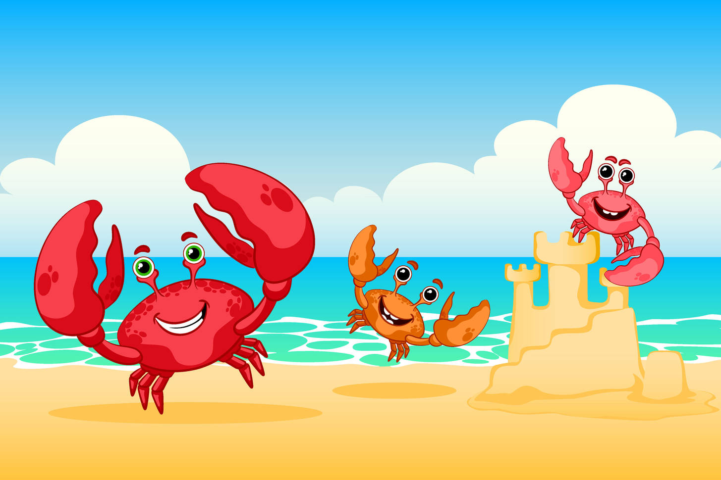 Funny crabs Jigsaw Puzzle (For children, Cartoon Illustrations ...