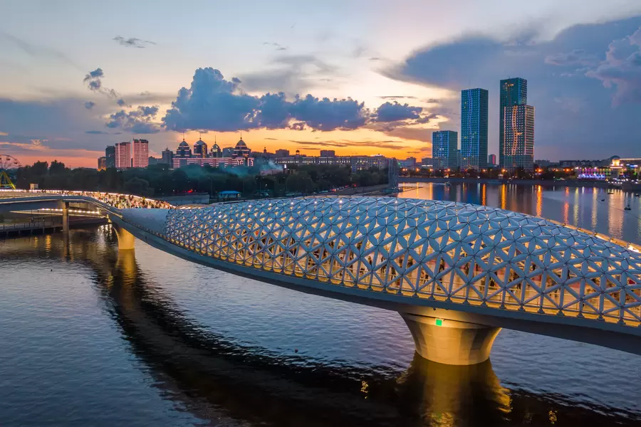 Atyrau bridge in Astana