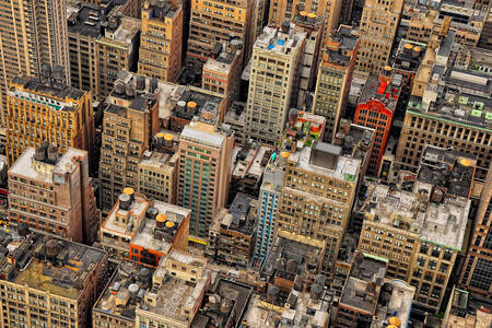 Pogled odozgo na nebodere Manhattana