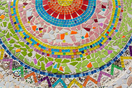 Mozaika z kolorowych płytek