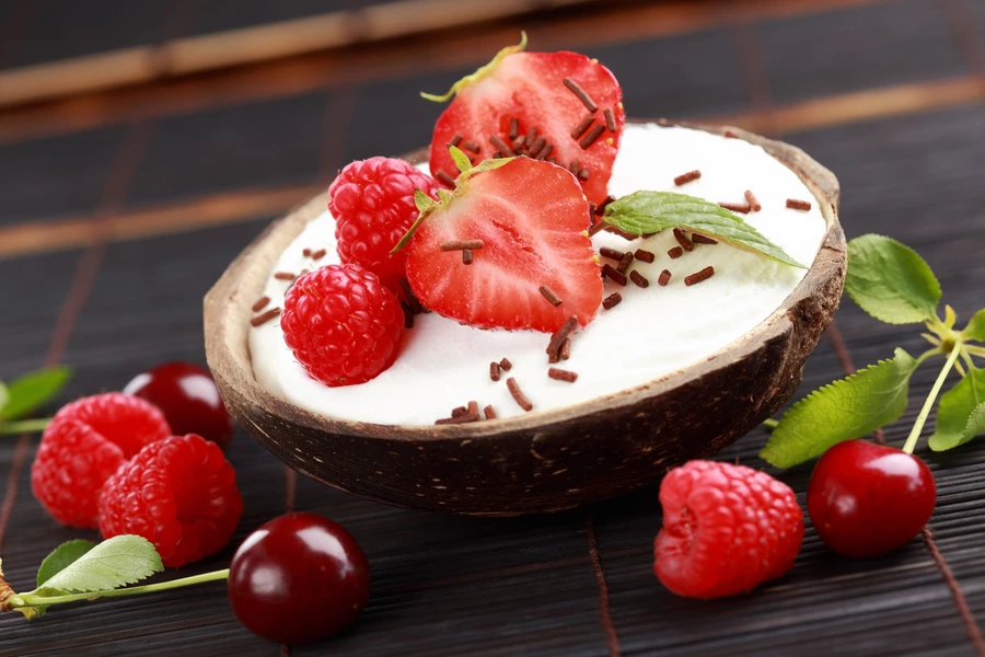 Lody z jagodami
