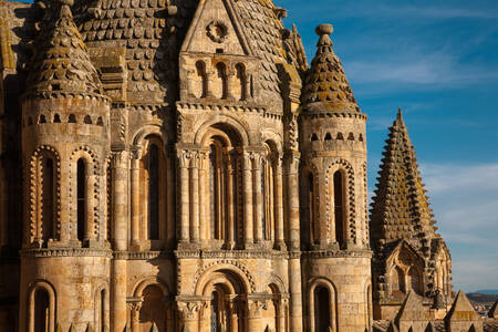 Fațada vechii catedrale din Salamanca