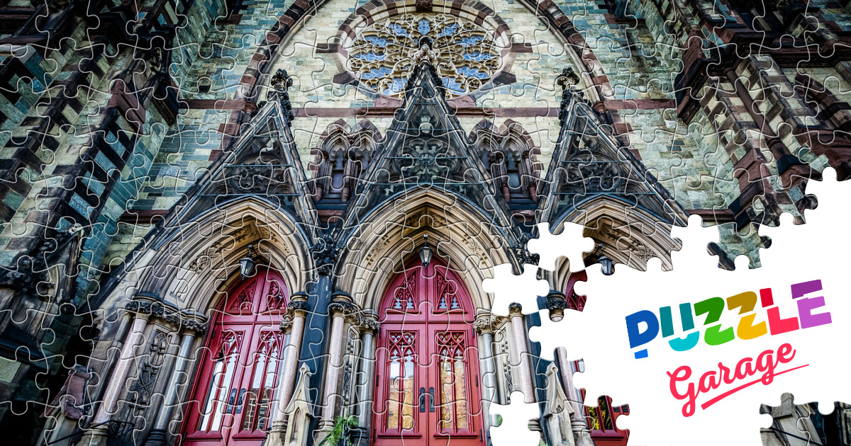 Doors of Mount Vernon Place Church Jigsaw Puzzle (Countries, USA