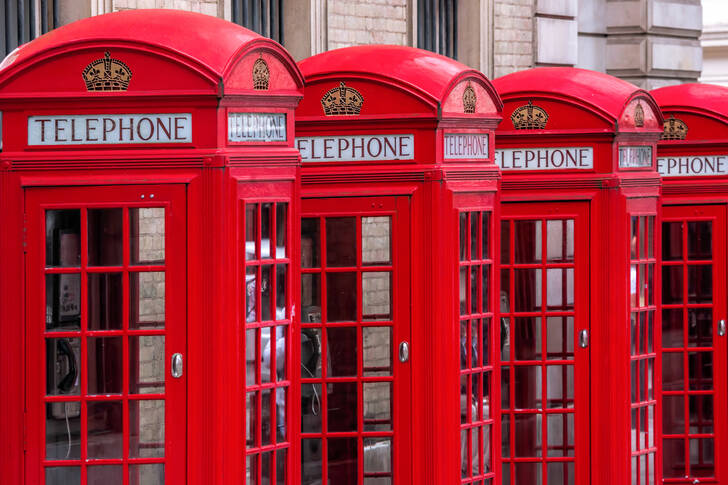Red telephone boxes